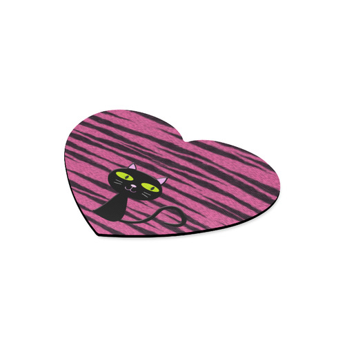 tiger kitty Heart-shaped Mousepad