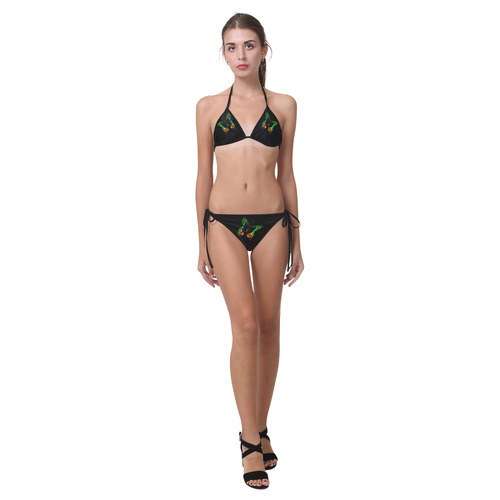 Sunset Moth Ladies Bikini Custom Bikini Swimsuit (Model S01)