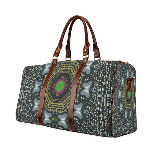 Leaf earth and heart butterflies in the universe Waterproof Travel Bag/Small (Model 1639)