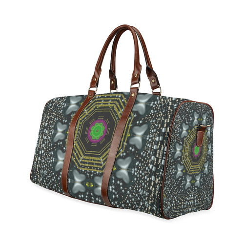 Leaf earth and heart butterflies in the universe Waterproof Travel Bag/Small (Model 1639)