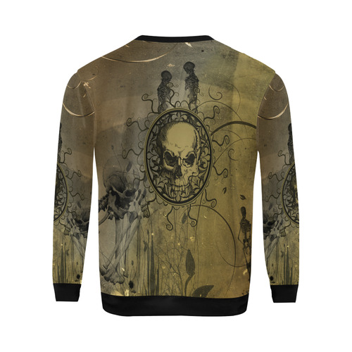 Amazing skull with skeletons All Over Print Crewneck Sweatshirt for Men (Model H18)