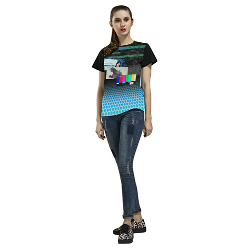 Fission Mailed All Over Print T-Shirt for Women (USA Size) (Model T40)