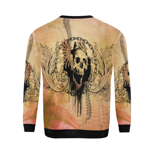 Amazing skull with wings All Over Print Crewneck Sweatshirt for Men (Model H18)