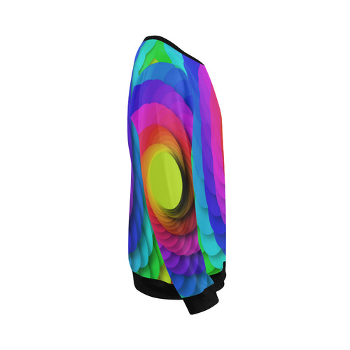Psychodelic Spirale In Rainbow Colors All Over Print Crewneck Sweatshirt for Men (Model H18)