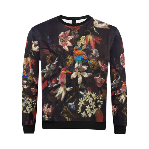 Old Masters Flower Show All Over Print Crewneck Sweatshirt for Men (Model H18)