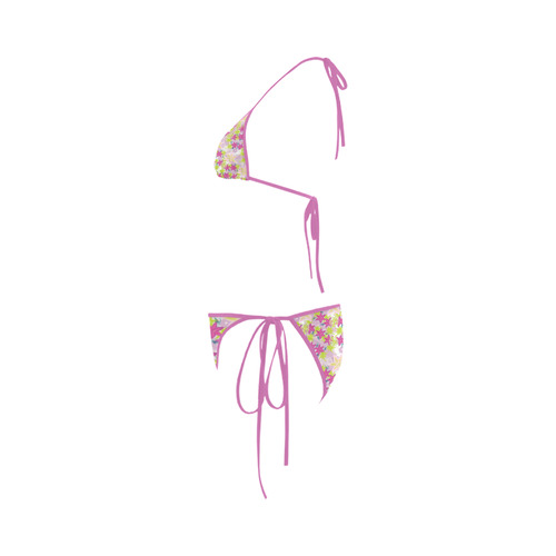 Tropical Violet Palms Custom Bikini Swimsuit