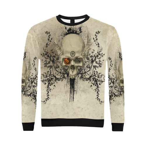 Amazing skull with wings,red eye