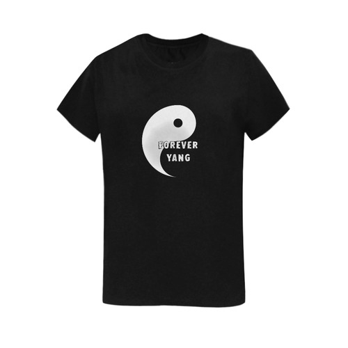 Forever Yang (Yin Yang) Women's T-Shirt in USA Size (Two Sides Printing)