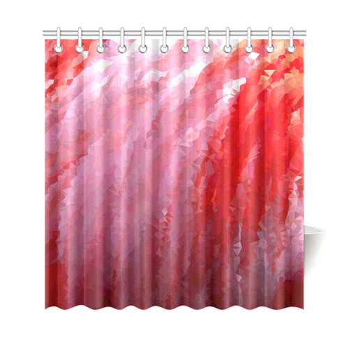 Pink Flamingo Abstract Geometric Triangles Shower Curtain 69"x72"
