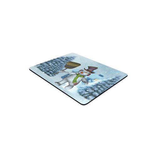 Funny grimly snowman Rectangle Mousepad