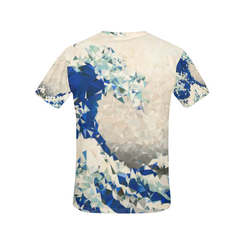 Great Wave Off Kanagawa Hokusai Triangles All Over Print T-Shirt for Women (USA Size) (Model T40)