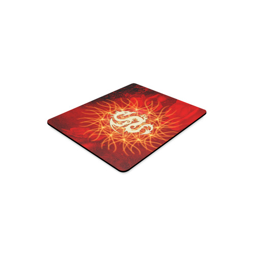 Awesome chinese dragon, gold Rectangle Mousepad
