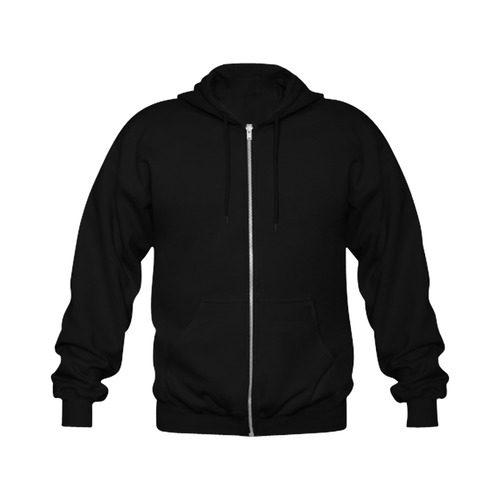 This My Color Black Gildan Full Zip Hooded Sweatshirt (Model H02)