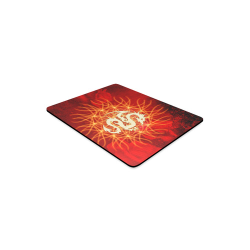 Awesome chinese dragon, gold Rectangle Mousepad