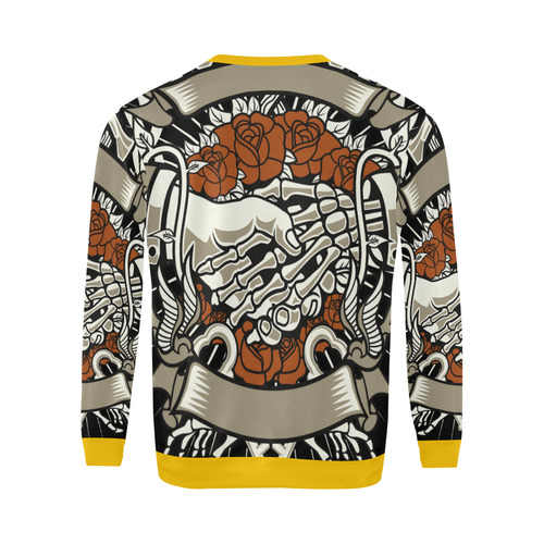 Otherside Yellow All Over Print Crewneck Sweatshirt for Men (Model H18)