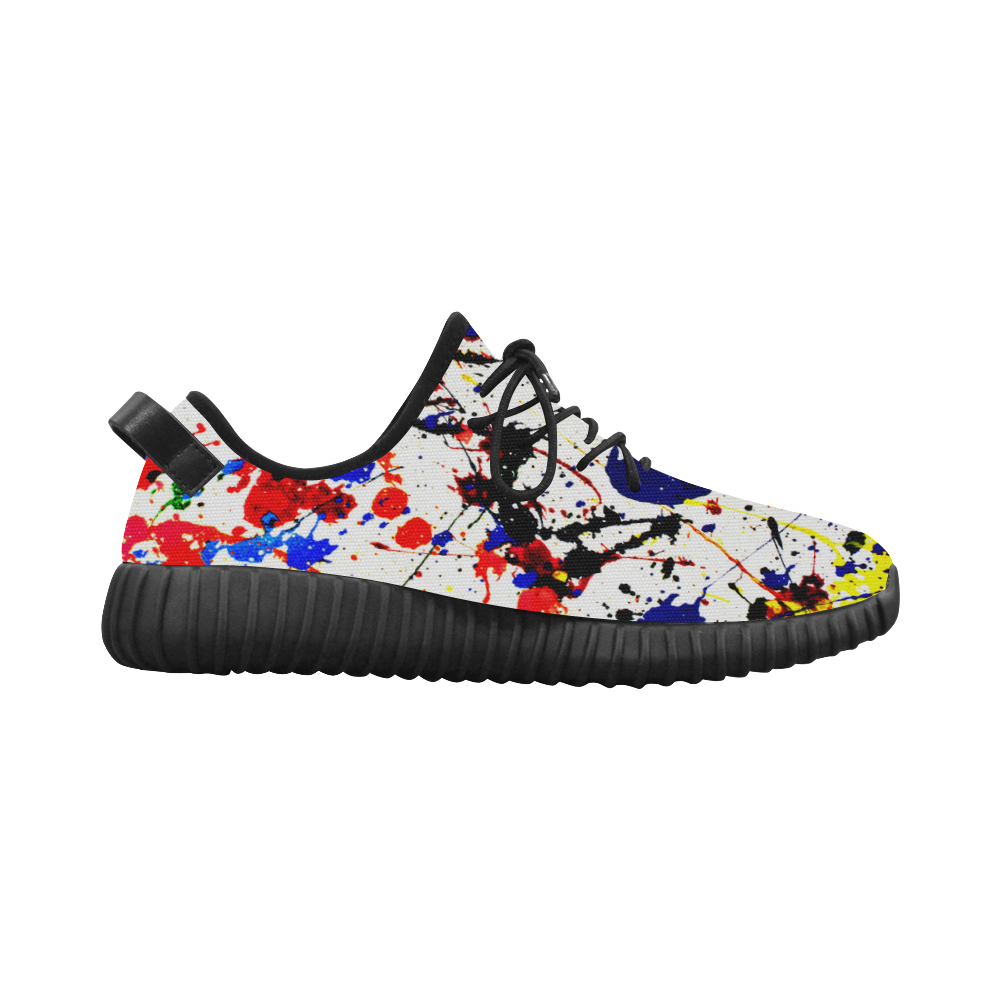 Blue & Red Paint Splatter Artsy Grus Women's Breathable Woven Running