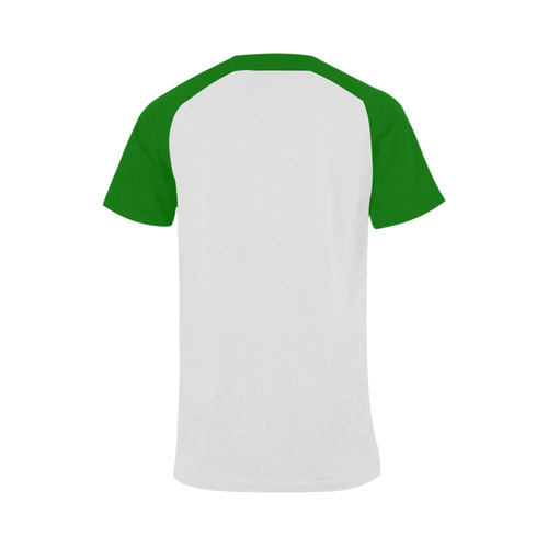 This My Color Bright Green Sleeve Men's Raglan T-shirt (USA Size) (Model T11)