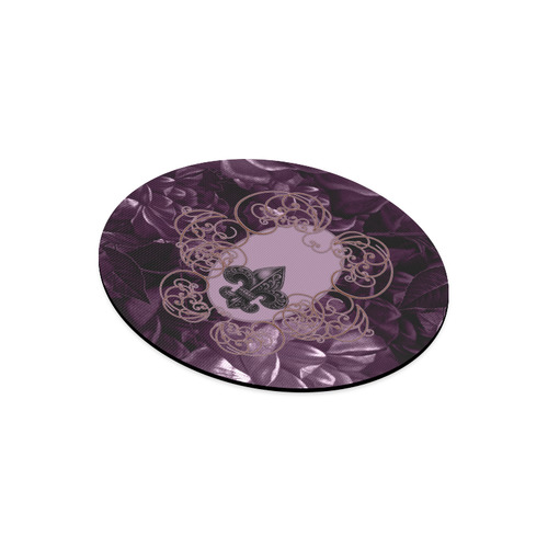 Flowers in soft violet colors Round Mousepad