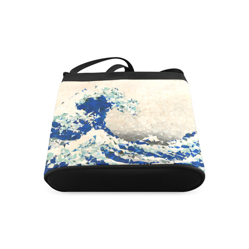 Great Wave Off Kanagawa Hokusai Triangles Crossbody Bags (Model 1613)