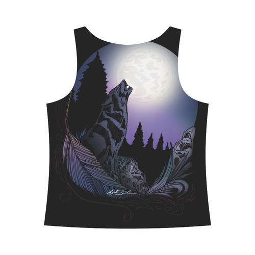 Howling Wolf All Over Print Tank Top for Women (Model T43)
