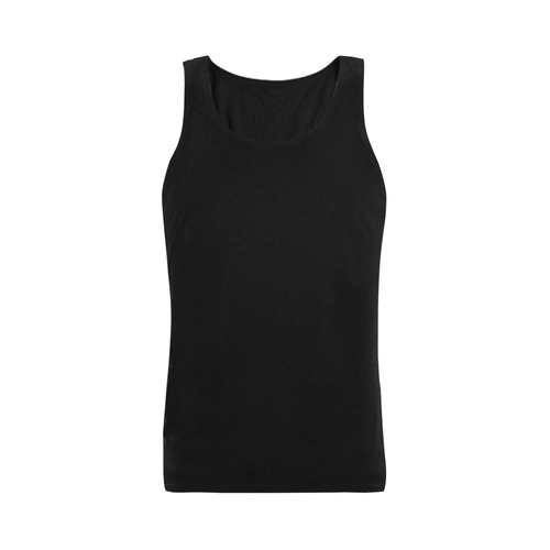 This My Color Black Plus-size Men's Shoulder-Free Tank Top (Model T33)