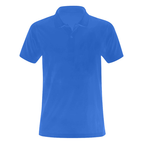 This My Color Bright Blue Men's Polo Shirt (Model T24)