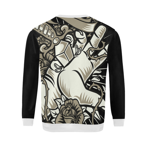 Sacrifice White All Over Print Crewneck Sweatshirt for Men (Model H18)