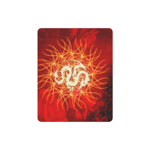 Awesome chinese dragon, gold Rectangle Mousepad