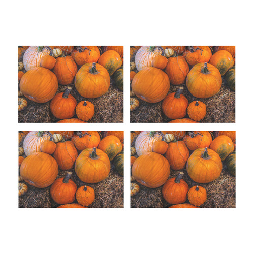 Pumpkins - 4 Placemats Placemat 14’’ x 19’’ (Four Pieces)