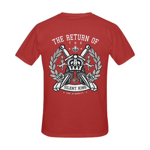 Crown Dark Red Men's Slim Fit T-shirt (Model T13)