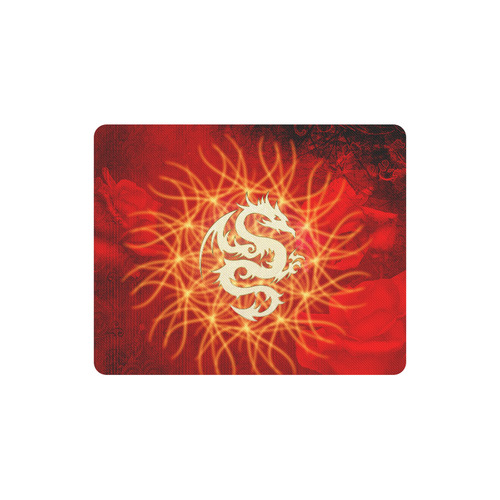 Awesome chinese dragon, gold Rectangle Mousepad
