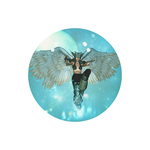 Wonderful angel in the sky Round Mousepad