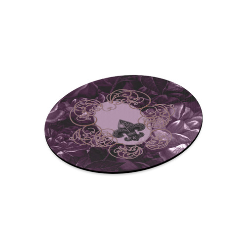 Flowers in soft violet colors Round Mousepad