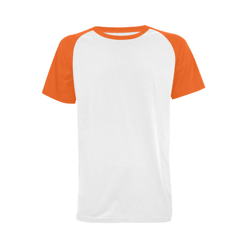 This My Color Bright Orange Sleeve Men's Raglan T-shirt Big Size (USA Size) (Model T11)