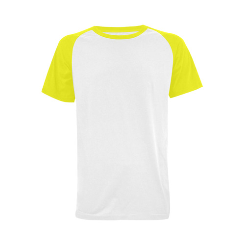 This My Color Bright Yellow Sleeve Men's Raglan T-shirt Big Size (USA Size) (Model T11)