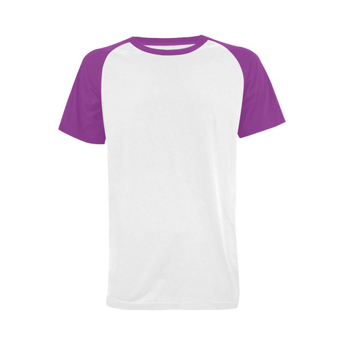 This My Color Bright Purple Sleeve Men's Raglan T-shirt Big Size (USA Size) (Model T11)