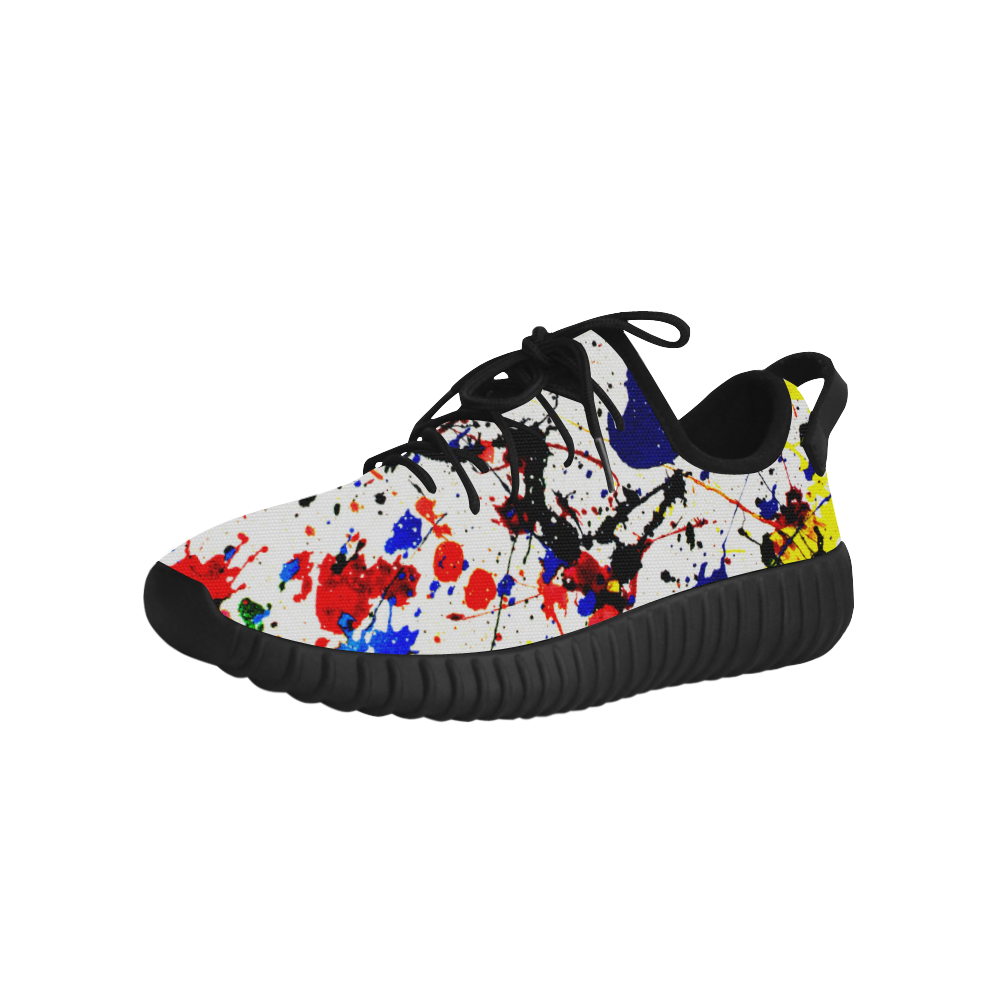 Blue & Red Paint Splatter Artsy Grus Women's Breathable Woven Running