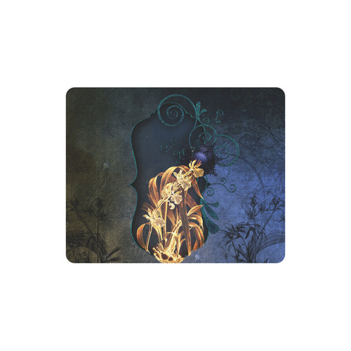 Beautiful flowers on vintage background Rectangle Mousepad
