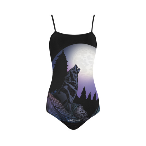 Howling Wolf Strap Swimsuit ( Model S05)