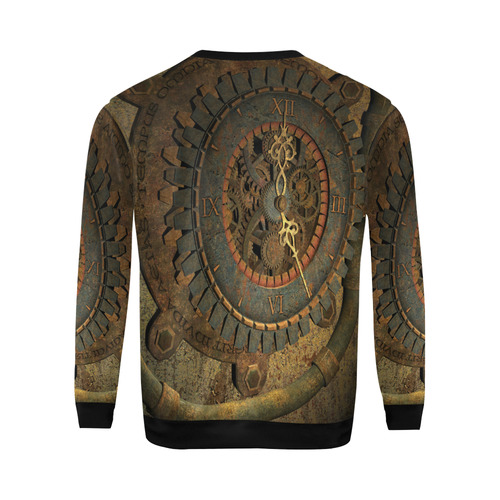 Steampunk, clockwork All Over Print Crewneck Sweatshirt for Men (Model H18)