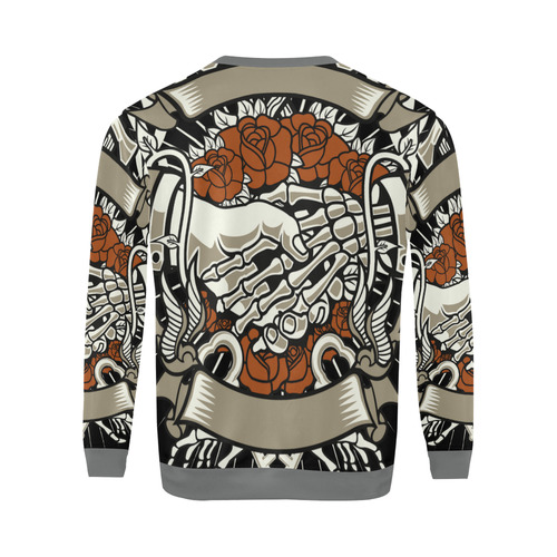 Otherside Dark Grey All Over Print Crewneck Sweatshirt for Men (Model H18)