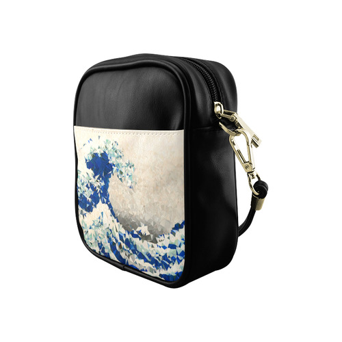 Great Wave Off Kanagawa Hokusai Triangles Sling Bag (Model 1627)