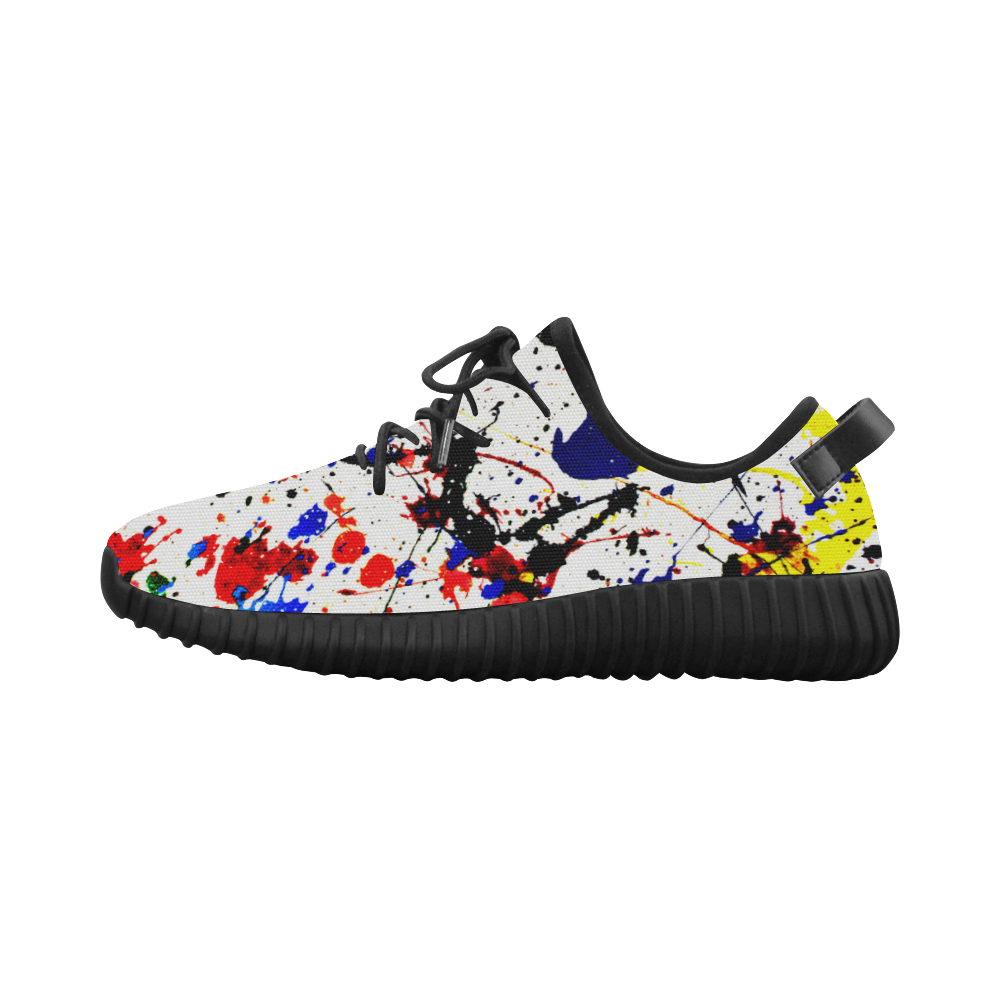 Blue & Red Paint Splatter Artsy Grus Women's Breathable Woven Running