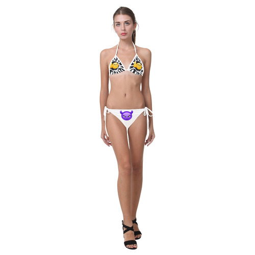 emoji bikini Custom Bikini Swimsuit (Model S01)