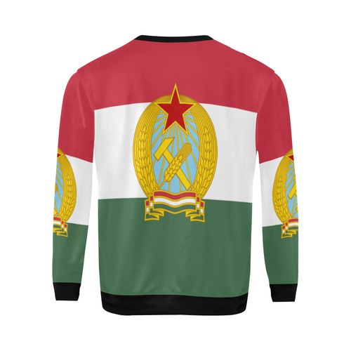 Hungarian People's Republic (1949–1956) Flag All Over Print Crewneck Sweatshirt for Men (Model H18)