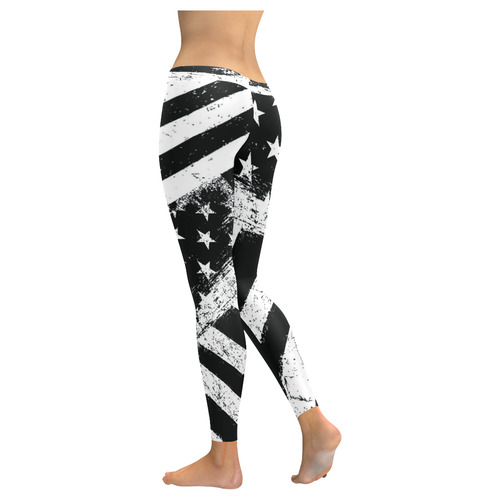 flag2 Women's Low Rise Leggings (Invisible Stitch) (Model L05)