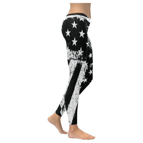 flag2 Women's Low Rise Leggings (Invisible Stitch) (Model L05)