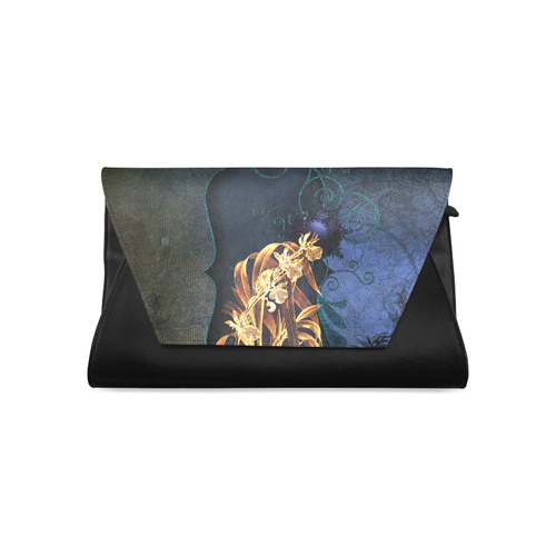 Beautiful flowers on vintage background Clutch Bag (Model 1630)