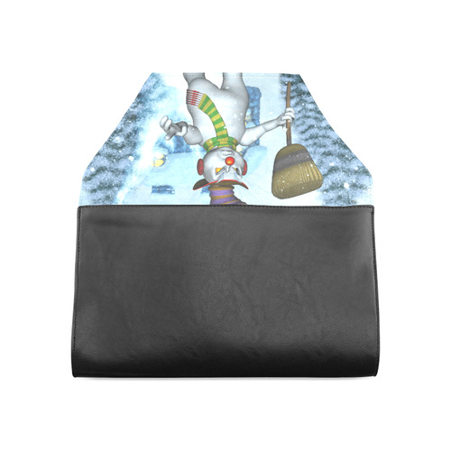 Funny grimly snowman Clutch Bag (Model 1630)