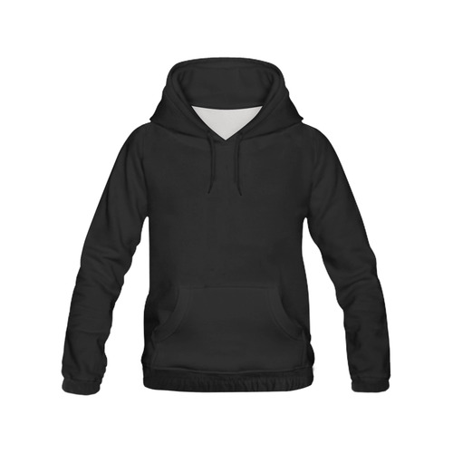 This My Color Whole Black All Over Print Hoodie for Men (USA Size) (Model H13)